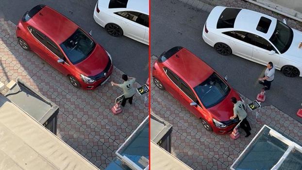Kağıthane’de hastanede otopark ücretine itiraz etti; aracını valenin üzerine sürdü