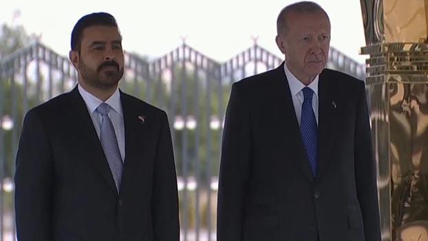 Cumhurbaşkanı Erdoğan, Irak Başbakanı ez-Zeydi'yi resmi törenle karşıladı