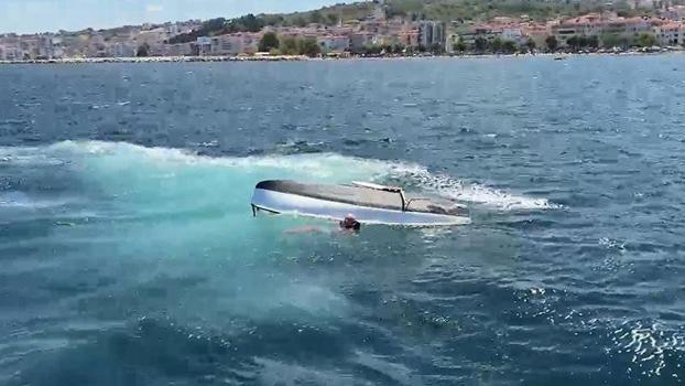 Teknesi alabora olan kişiyi Sahil Güvenlik ekipleri kurtardı