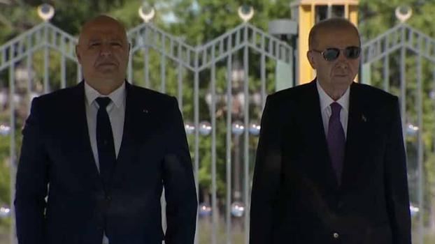 Cumhurbaşkanı Erdoğan, Lübnan Cumhurbaşkanı Avn'ı resmi törenle karşıladı