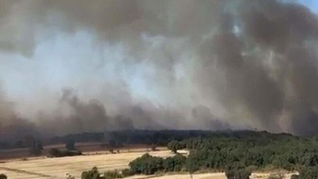 Çanakkale Biga’da tarım arazisinde yangın