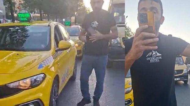 Beylikdüzü'nde taksiciler arasında 'yolcu alamazsın' tartışması; birbirlerini cep telefonuyla kaydettiler