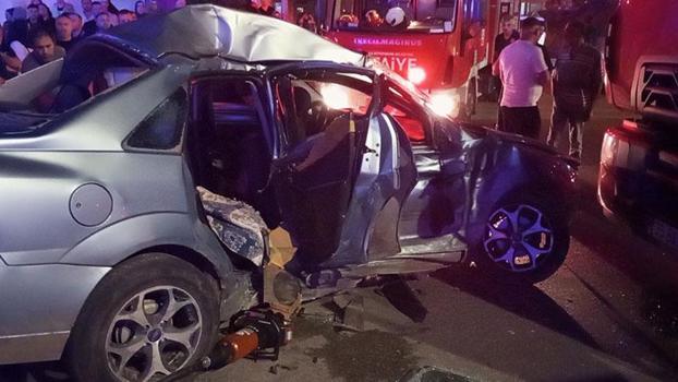 Samsun'da kamyon, otomobile çarptı: 3 yaralı