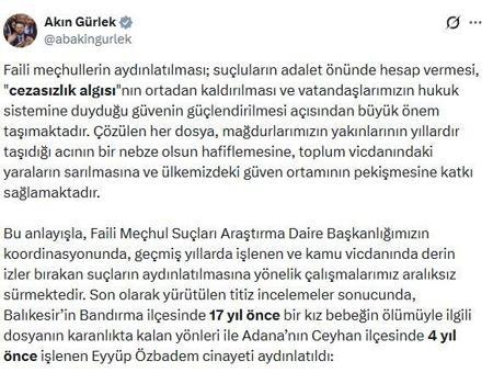 Balıkesir'deki bebeğin ölümü 17, Adana'daki cinayet 4 yıl sonra aydınlatıldı