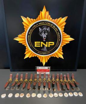 Eskişehir’de kol saatlerinin içine gizlenmiş 146 gram metamfetamin ele geçirildi; 2 tutuklama
