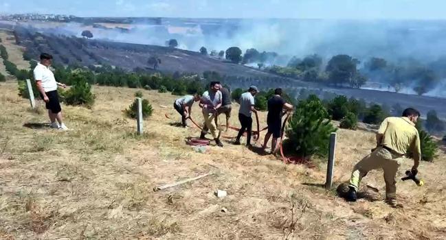 Tekirdağ’da yangın; 100 dekar alan zarar gördü