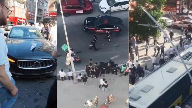 Sultangazi'de polisten kaçan motosikletli şüpheli kazaya denk gelince yakalandı