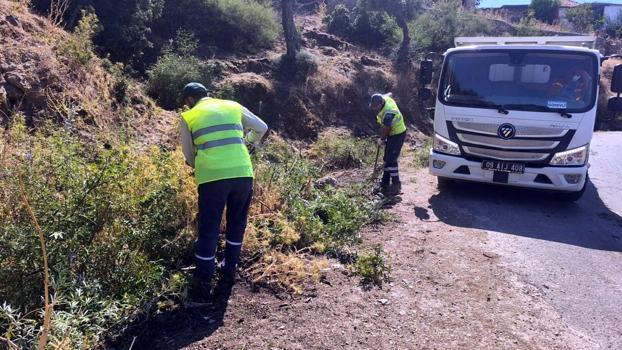 Karpuzlu'da yeşil alanlara bakım ve düzenleme
