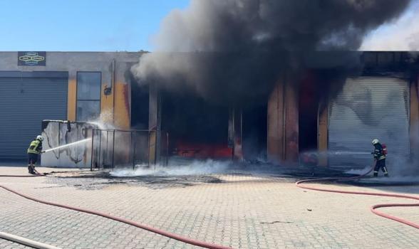 Kayseri’de sünger atölyesinde yangın