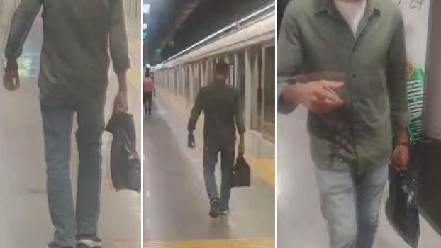 Gaziosmanpaşa'da metro durağında sigara tartışması kamerada