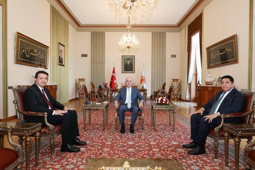 TBMM Başkanı Kurtulmuş, Saadet Partisi Genel Başkanı Arıkan'ı kabul etti