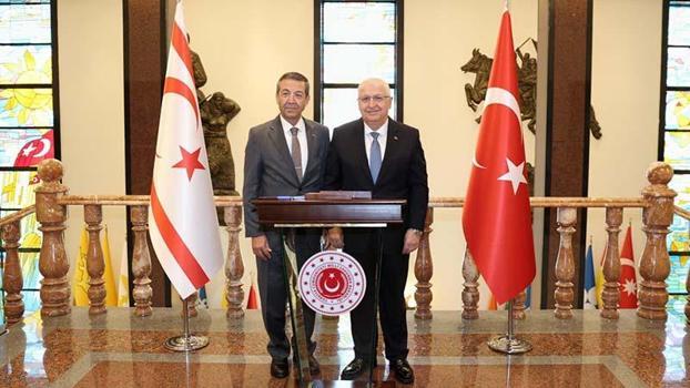 Bakan Güler, KKTC Dışişleri Bakanı Ertuğruloğlu ile görüştü