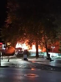 Tokat'ta tarihi hamamda çıkan yangın hasara neden oldu