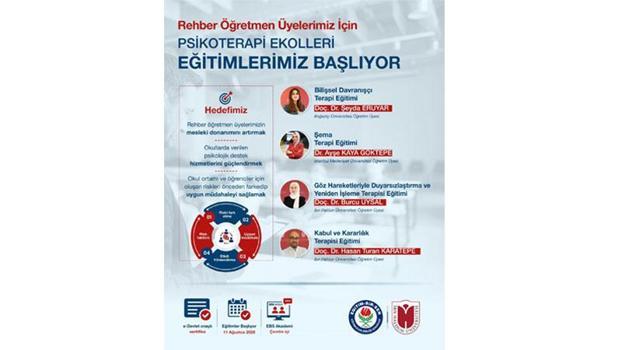 Eğitim-Bir-Sen, rehber öğretmenler için ‘Psikoterapi Ekolleri' eğitimlerini başlatıyor