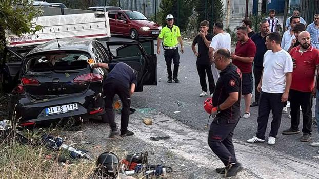 Yan yola düşüp, TIR’a çarpan otomobilin sürücüsü yaşamını yitirdi