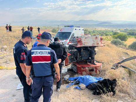 Nevşehir'de traktör devrildi: 1 ölü, 1 yaralı
