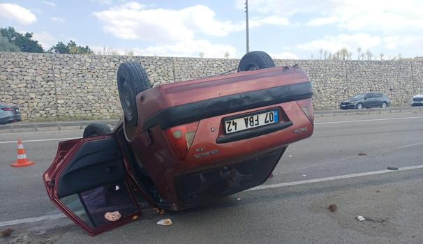 Nevşehir’de otomobil takla attı: 2 yaralı