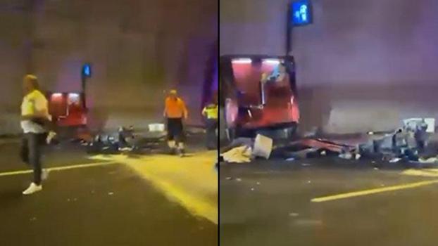 Kuzey Marmara Otoyolu'nda hafif ticari araç tünel duvarına çarptı: 3 ölü, 1 yaralı