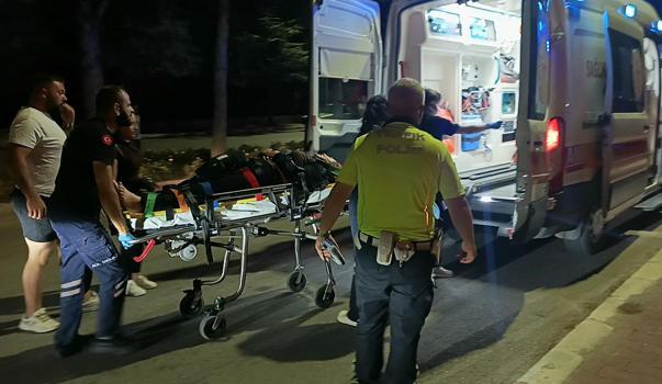 Motosikletten düşen sürücü yaralandı