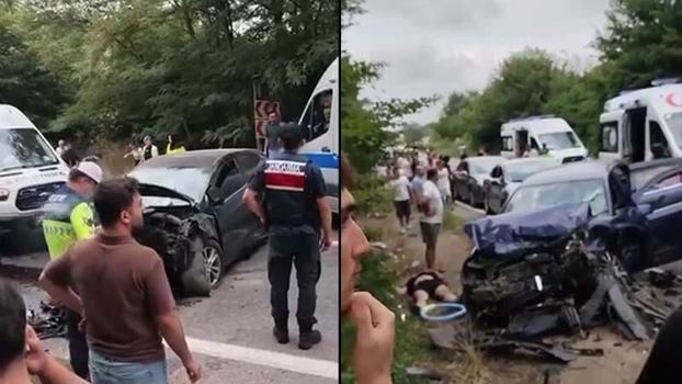 Kocaeli'de iki otomobil çarpıştı: 6 yaralı