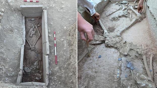 Aspendos'ta 2 bin 400 yıllık güreşçi mezarı keşfedildi