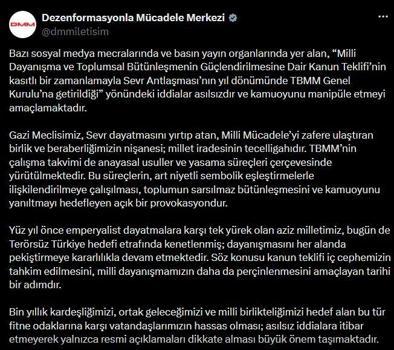 DMM'den 'Sevr Antlaşması' açıklaması