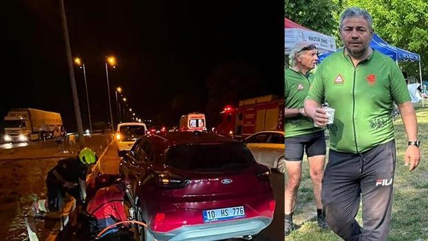 Bisikletiyle giderken 2 otomobilin çarptığı öğretmen hayatını kaybetti