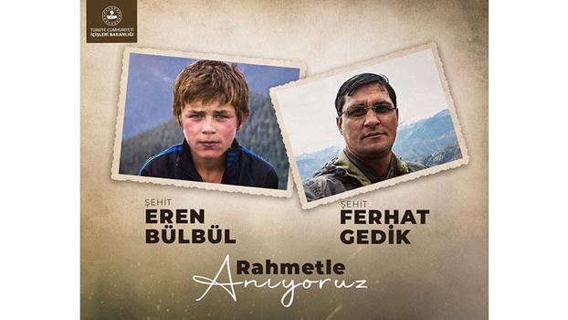 İçişleri Bakanlığı: İyi ki varsın Eren, iyi ki varsın Ferhat Astsubay