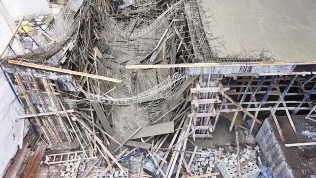 Erzurum'da inşaatta göçük; 2 yaralı