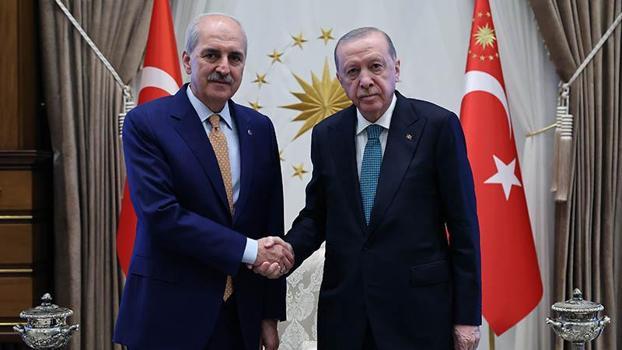 Cumhurbaşkanı Erdoğan, TBMM Başkanı Kurtulmuş'u kabul etti
