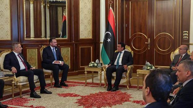 Bakan Fidan, Libya Başbakanlık Konseyi Başkanı el-Menfi ile görüştü