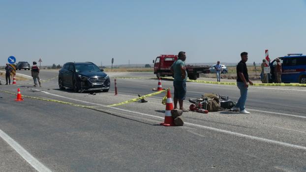 Kilis'te otomobil ile çarpışan motosikletin sürücüsü öldü