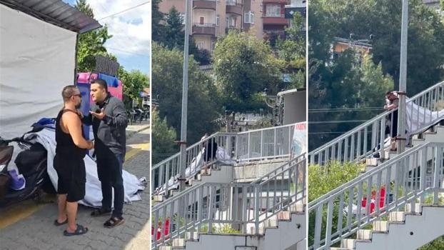 Cumhurbaşkanı Erdoğan'ın pankartına zarar veren şüpheli tutuklandı