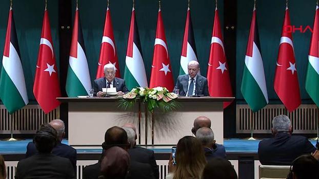 Cumhurbaşkanı Erdoğan, Filistin Devlet Başkanı ile ortak basın toplantısında konuşuyor (CANLI)