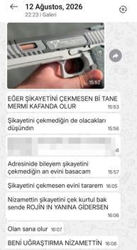 Rojin’in babasına silah fotoğraflı tehdit mesajı: Şikayetini çek, yoksa sen de kızının yanına gidersin