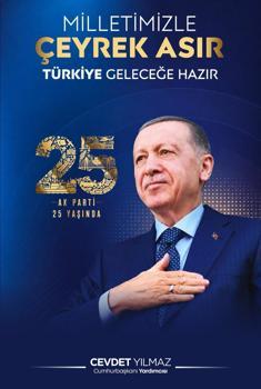 Cumhurbaşkanı Yardımcısı Yılmaz'dan AK Parti’nin 25’inci kuruluş yıl dönümüne ilişkin paylaşım