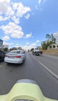 Maltepe’de trafikte makas atarak ilerleyen sürücüye 115 bin lira ceza