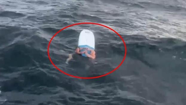 Denizde can pazarı; SUP board tahtası ile açığa sürüklenen baba ile kızı 5 saat sonra kurtarıldı