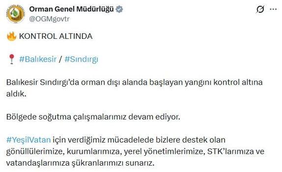 Balıkesir'deki orman yangını 2'nci gününde kontrol altına alındı (2)