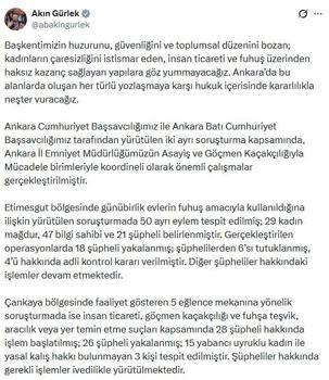 Ankara'da 2 ayrı fuhuş operasyonunda 44 gözaltı