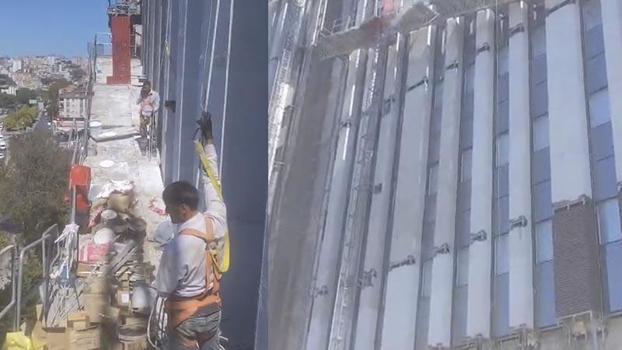 Kağıthane’de inşaat platformu çöktü; mahsur kalan 4 işçi kurtarıldı