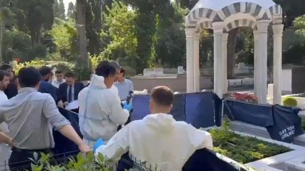 Eski Bakan Arif Ahmet Denizolgun’un mezarından çıkarılan örnekler yeniden kabrine konuldu