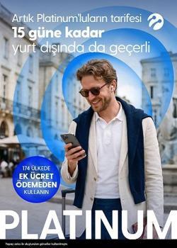 Turkcell Platinum’lular ‘Tarifen Yurt Dışında Geçerli’ özelliğini 15 güne kadar ücretsiz kullanabilecek