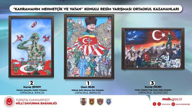 'Kahramanım Mehmetçik ve Vatan' konulu resim yarışması sonuçlandı