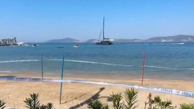Muğla'da halk plajı, deniz suyundaki kirlilik şüphesiyle tedbiren kapatıldı