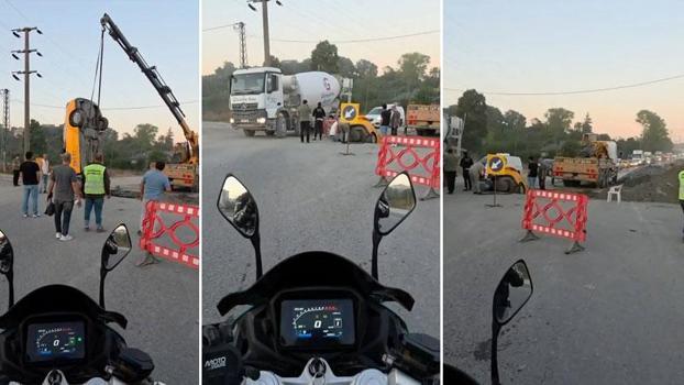 Arnavutköy'de taksi İSKİ ekiplerince açılan çukura düştü
