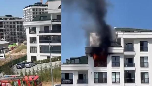 Büyükçekmece'de 6 katlı binada yangın