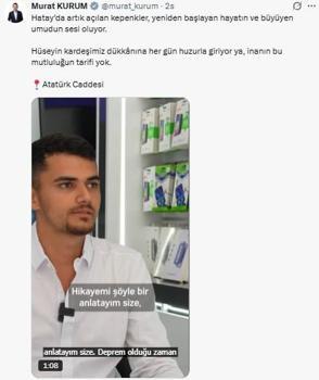 Bakan Kurum'dan Hataylı esnaf paylaşımı: Bu mutluluğun tarifi yok