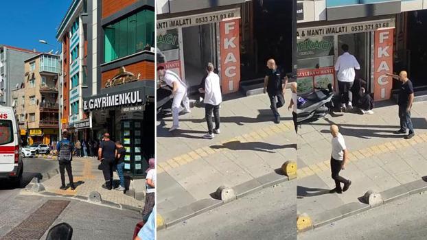 Gaziosmanpaşa'da kadına silahlı saldırı kamerada