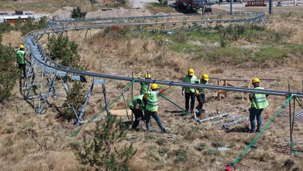 Erciyes Kayak Merkezi'nde dağ kızağı projesinde çalışmalar sürüyor